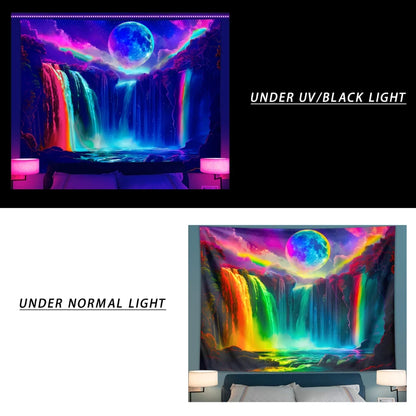 1PC Colorful UV Waterfall Tapestry