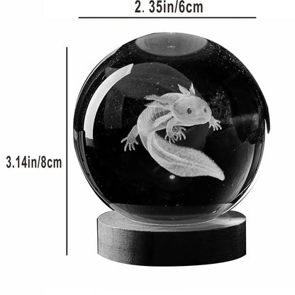 3D Axolotl Colored Night Light