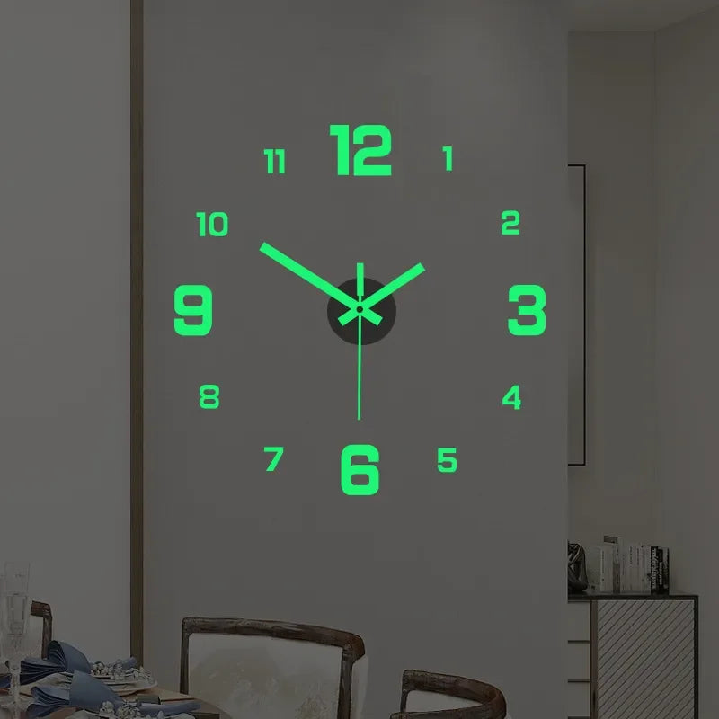 Frameless 3D Wall Clock