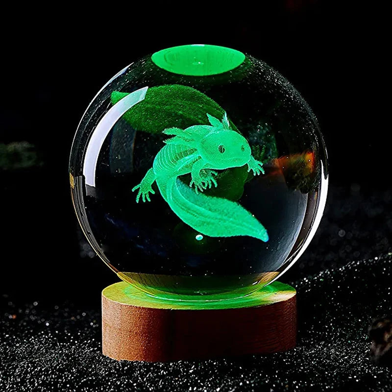 3D Axolotl Colored Night Light